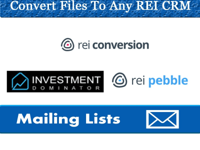 A Professional Real Estate Mailing list sorted and filtered for CRM