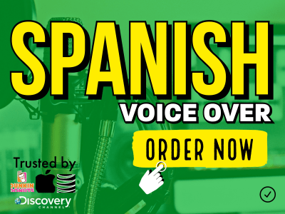 A professional Spanish voice over