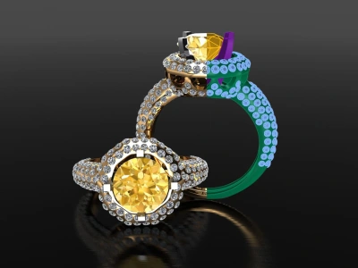 Jewelry 3d cad design rendering and 3d animation.