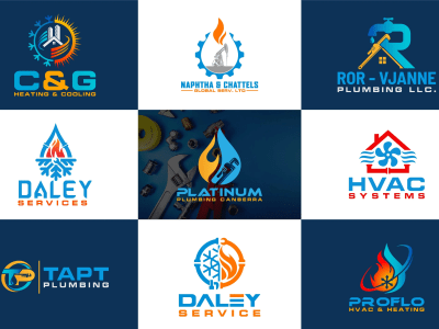 A plumbing heating cleaning air conditioning hvac oil gas logo