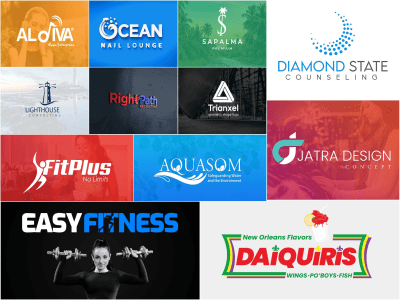 A modern minimalist and flat logo design for your company & business.