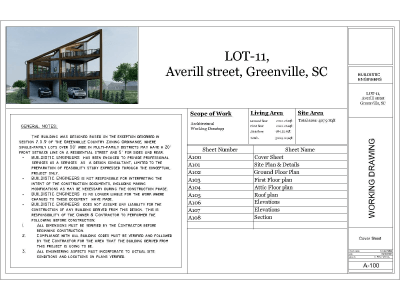 Detailed  Architectural drawings for city permit