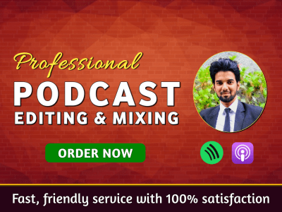 A professional podcast with your raw audio/video within 24 hour
