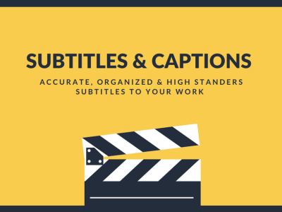 Organized ,accurate ,high standers subtitles to your work. English - Arabic