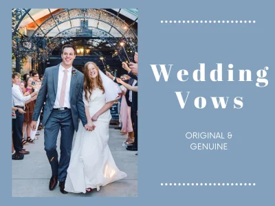 A beautiful wedding vow, promise, or proposal speech