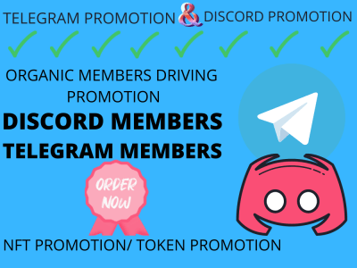 5000+ Organic Telegram And Discord Members, ICO Promotion, NFT Promotion