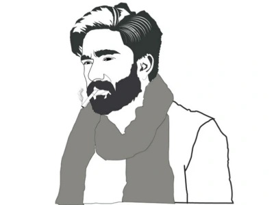 Drawn custom cartoon avatar for NFT art.