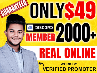 Real Online DIscord Member For Your Discord Server⚡