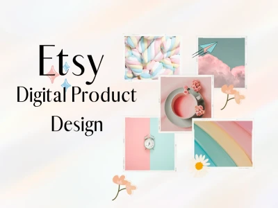 Etsy digital product design, product listing and Optimization