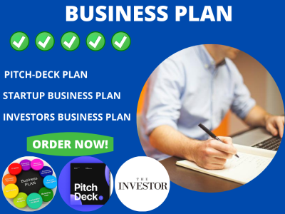 StartUp Business Plan, Financial Plan, Pitch Deck Business Plan, Bank Loan