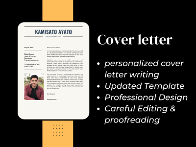 Professional cover letter writing and eye-catching design.