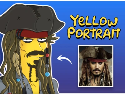 A portrait in simpsons style