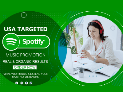 An organic Spotify music promotion in the USA