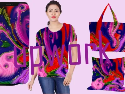 Beautiful digital marbling & seamless pattern design with a source file