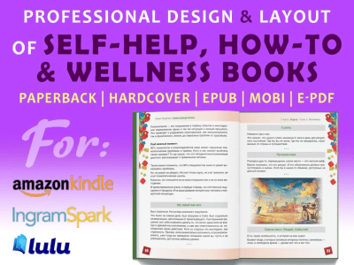Professional design and layout of your SELF-HELP, WELLNESS or HOW-TO BOOK