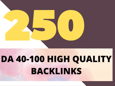 Off page SEO Linkbuilding with 250 Backlinks DA 40-100 to help you rank