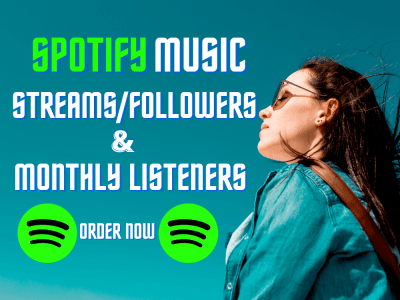 Spotify music streams, followers & monthly listeners