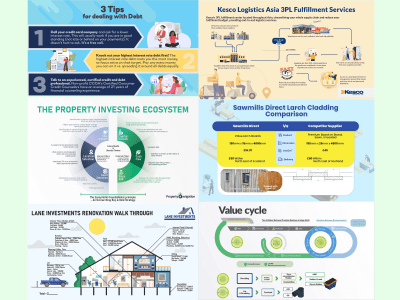A Timeline, Process Flow Infographics for products Details.