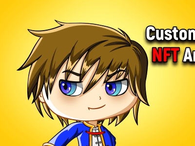 Custom cartoon anime or chibi Nft art crypto art collection