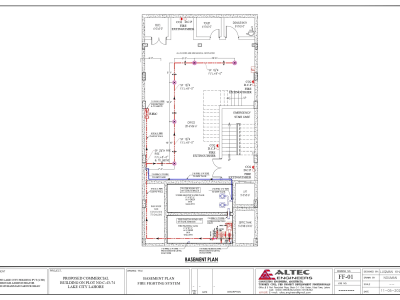 A fire safety  drawings and evacuation plan