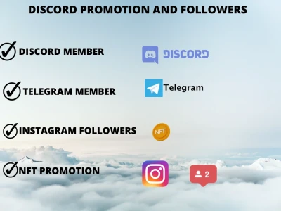 Organic Telegram, Discord Members, Instagram followers and NFT Promotion