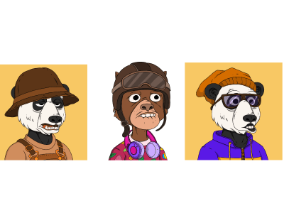 Cartoon Nft art Bored Ape Style