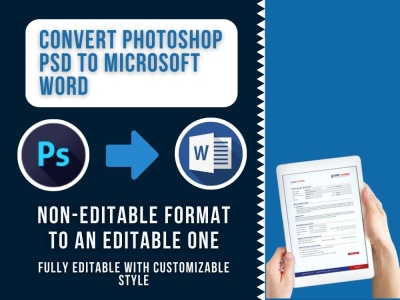 Convert Photoshop PSD to Microsoft Word