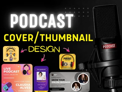 A podcast cover/thumbnail design