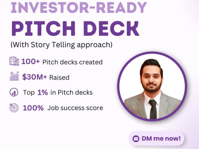 A beautifully designed investor-ready pitch deck (with storytelling)