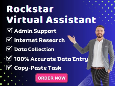 Rockstar Virtual Assistant Services for Data Entry any Administrative task