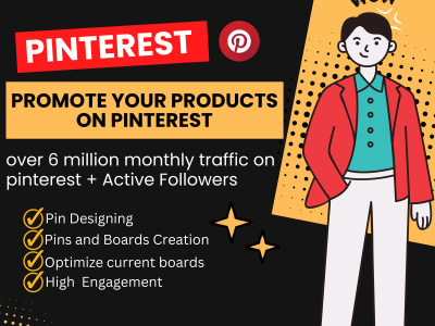 Promote your products, links or website to my 6 million pinterest audience