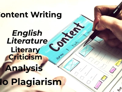 Content based on English literature with analysis and literary criticism