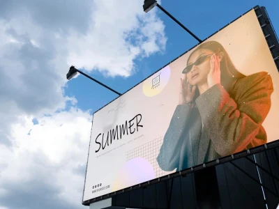 Modern billboards, Yards, banners, and roll-up or pull-up signage design