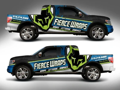 Vehicle wrap design, van, truck wrap