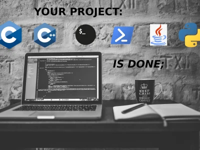 Your C/C++, Java, Python, bash or powershell project DONE in TIME