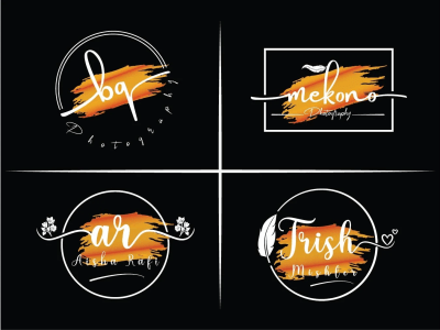 Signature logo | cursive logo | hand-draw logo | calligraphic Logo