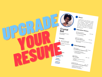 An upgraded resume with eye catching modern design