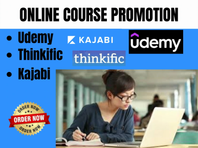 The best online course promotion on Udemy, Thinkific as well as Kajabi.