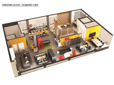 3d Axonometric Floor Plans of your rooms or buildings