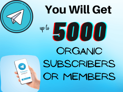 5000 Telegram members for your channel or group