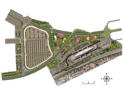 Professional 2D Site Plan Rendering for Your Designs
