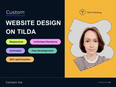 A unique responsive and animated landing page/website on Tilda