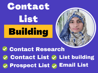 Contact list building, data mining, prospect list, email list