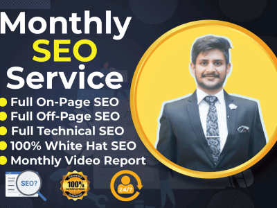 Complete white hat monthly SEO service package for top google rankings
