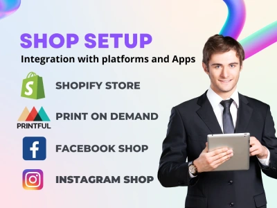 Social media online shops setup with Apps integration to shopify