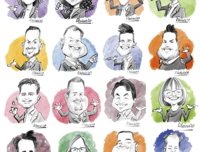 An amazing caricature that will make you happy whenever you look at it