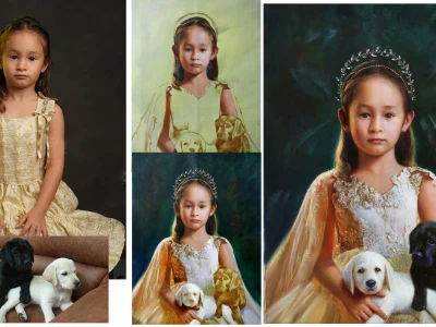 Beautiful oil paintings ( 100 % hand-drawn )