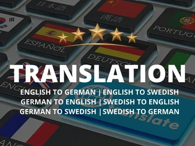 A well translated copy of your English to German/Swedish files