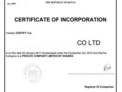 Your Limited Company incorporated in Kenya.