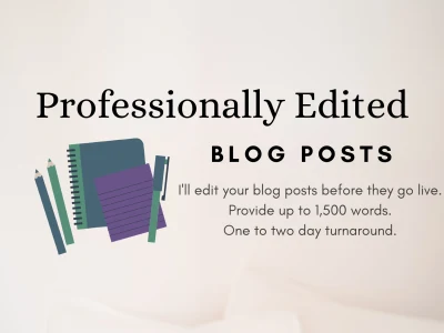 Your blog content edited and ready for publication